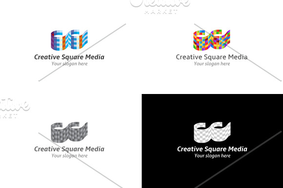 Creative Square Media Logo in Logo Templates - product preview 3