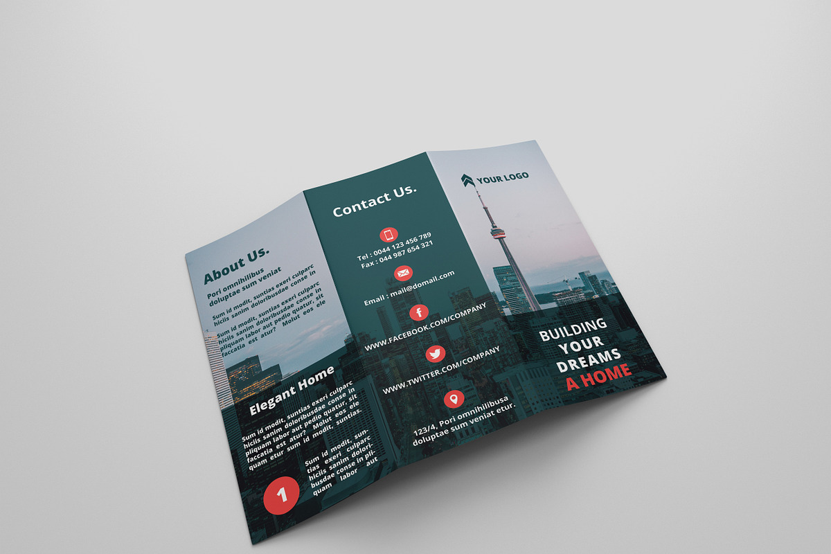 Real Estate Tri-fold Brochures in Brochure Templates - product preview 8