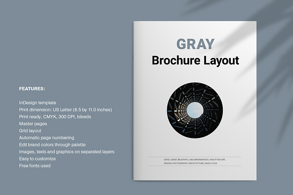 Gray Brochure in Brochure Templates - product preview 1