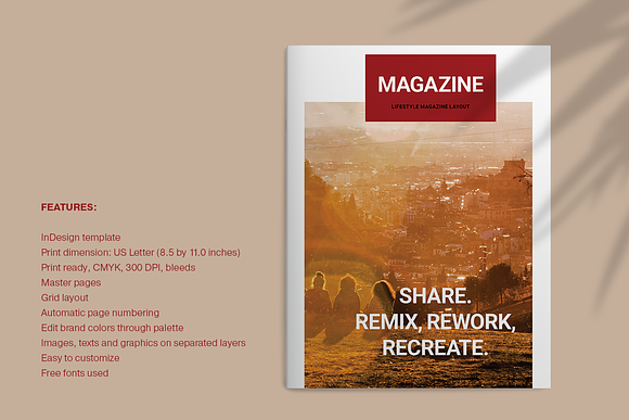 Red Magazine in Magazine Templates - product preview 1