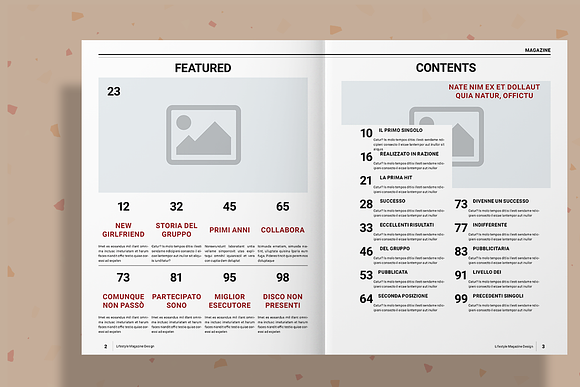 Red Magazine in Magazine Templates - product preview 2