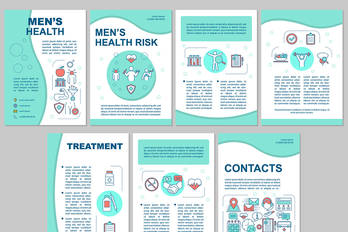 Men's health brochure template in Brochure Templates - product preview 8