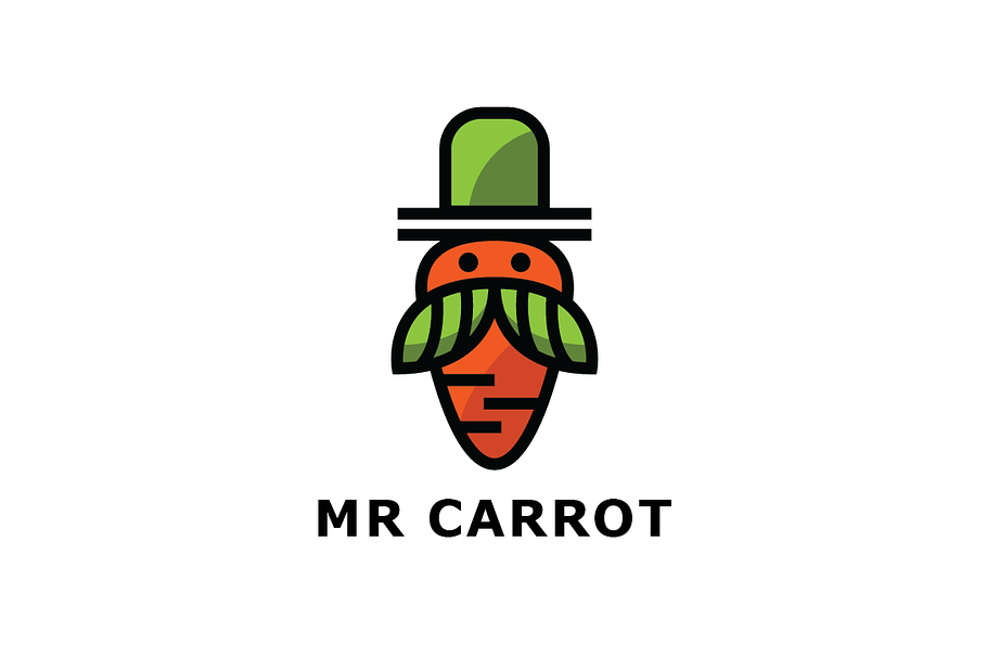 Mr Carrot Logo Template in Logo Templates - product preview 8