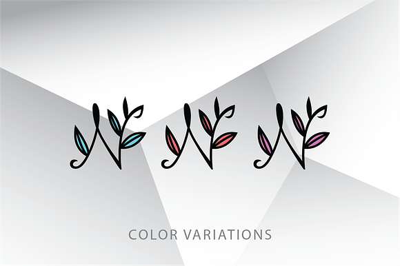 Thin Flora N Letter Logo Template in Logo Templates - product preview 1