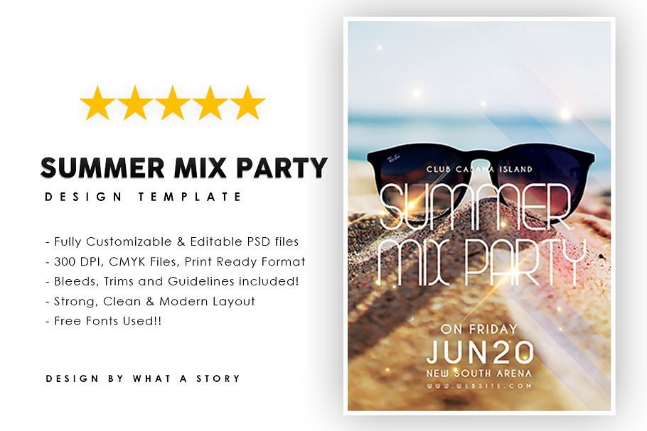 Summer Mix Party in Flyer Templates - product preview 8