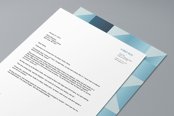 Identity - Facet Blue in Stationery Templates - product preview 1