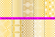 Seamless Gold Op Art Patterns