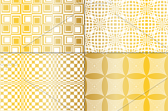 Seamless Gold Op Art Patterns in Patterns - product preview 3