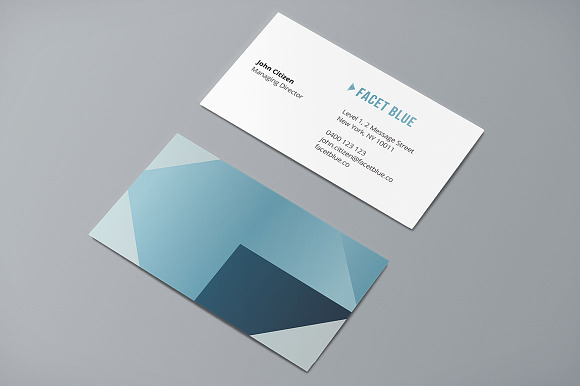 Identity - Facet Blue in Stationery Templates - product preview 2