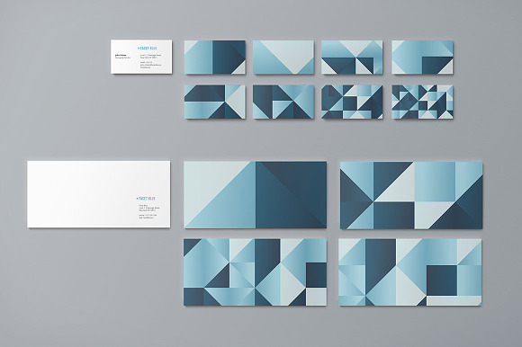 Identity - Facet Blue in Stationery Templates - product preview 3