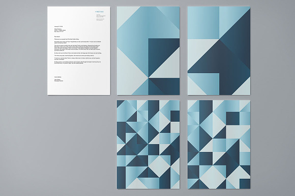 Identity - Facet Blue in Stationery Templates - product preview 4