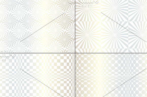 Seamless Silver Op Art Patterns in Patterns - product preview 2