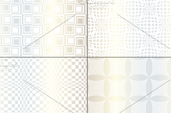 Seamless Silver Op Art Patterns in Patterns - product preview 3