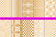 Seamless Copper Op Art Patterns