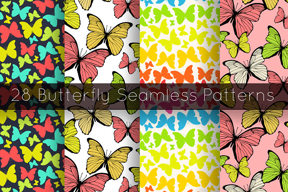 28 Butterfly seamless patterns set in Patterns - product preview 4