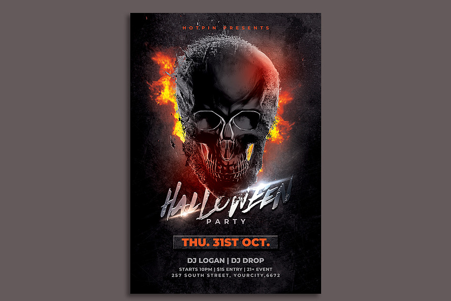 Halloween Flyer Template in Invitation Templates - product preview 8