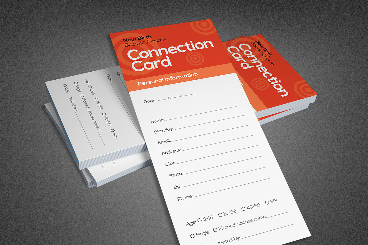 Core Church Connection Card Template in Card Templates - product preview 8