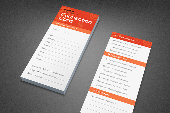 Core Church Connection Card Template in Card Templates - product preview 1