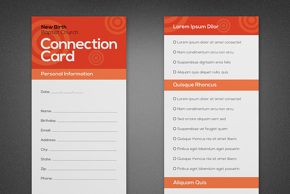 Core Church Connection Card Template in Card Templates - product preview 3