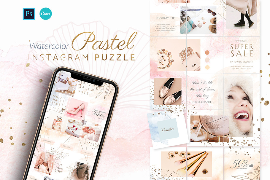 Puzzle Instagram - Canva & PS in Instagram Templates - product preview 8