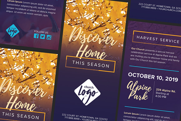 Fall Discover Home Church Invite in Invitation Templates - product preview 3
