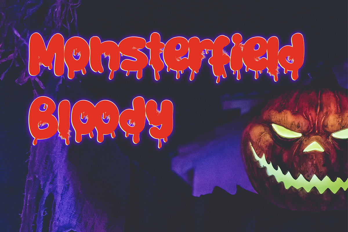 Monsterfield Bloody in Display Fonts - product preview 8