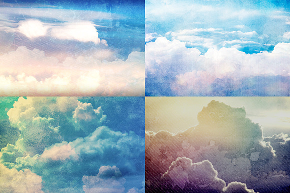 Grunge Clouds Backgrounds in Graphics - product preview 2