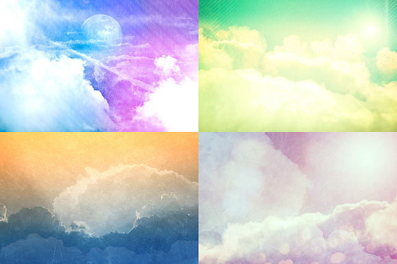 Grunge Clouds Backgrounds in Graphics - product preview 3