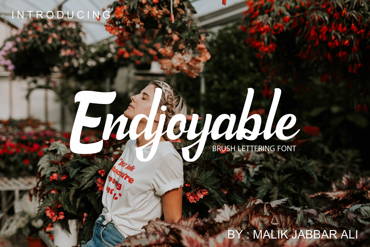 Endjoyable Brush Lettering Font in Script Fonts - product preview 8