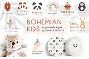 Bohemian kids logos