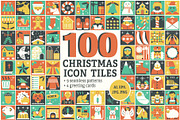 100 Christmas Icon Tiles