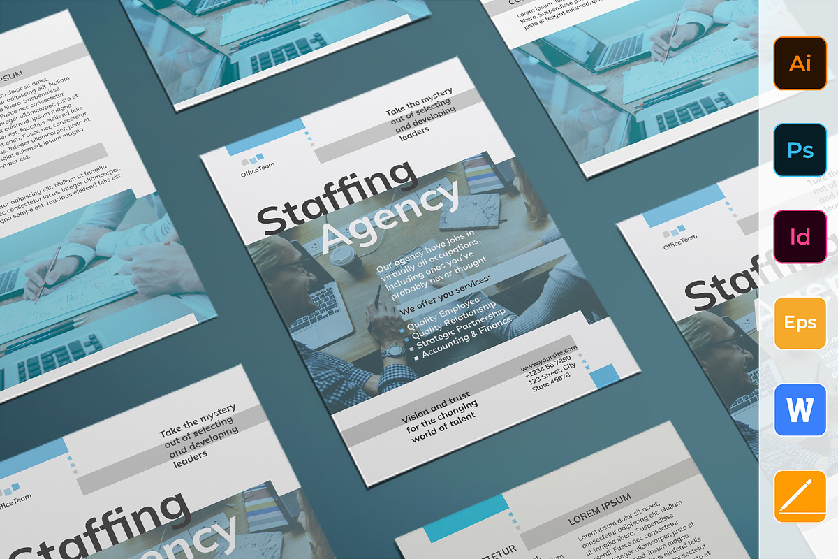 Staffing Agency Flyer in Invitation Templates - product preview 8