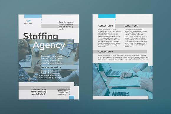 Staffing Agency Flyer in Invitation Templates - product preview 1