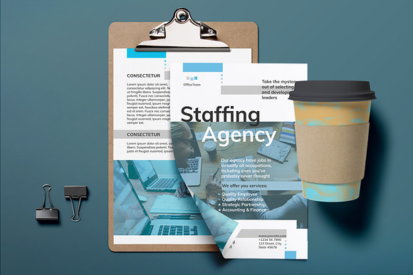 Staffing Agency Flyer in Invitation Templates - product preview 2