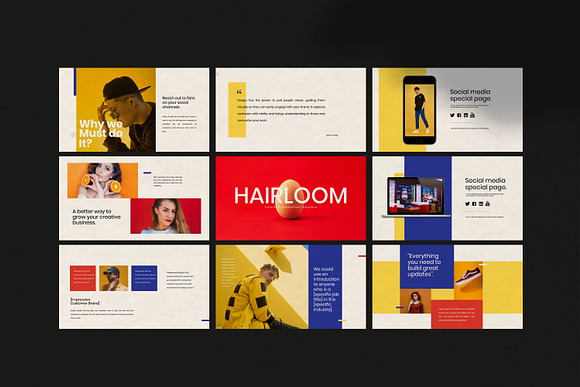 HAIRLOOM - COLOR Powerpoint in PowerPoint Templates - product preview 7