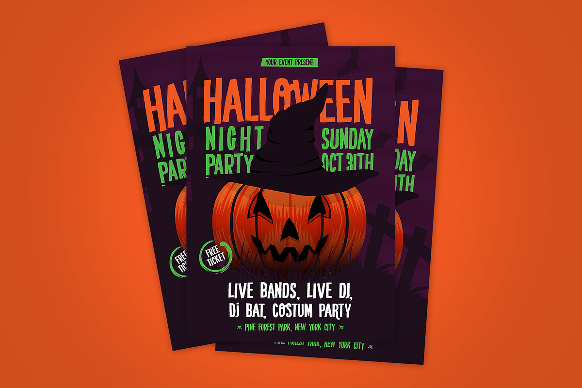 Halloween Flyer in Invitation Templates - product preview 8