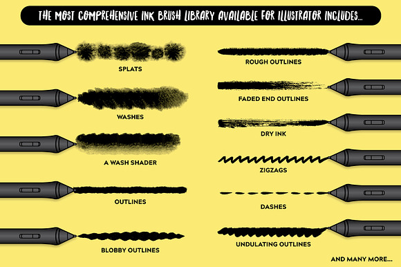The Illustrator Ink Well | Brushes in Add-Ons - product preview 2