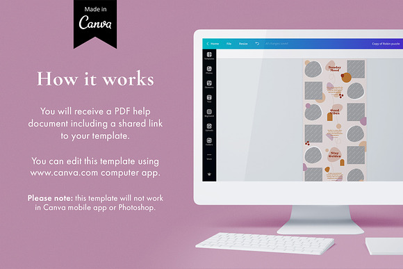 Robin Instagram puzzle | CANVA in Instagram Templates - product preview 8