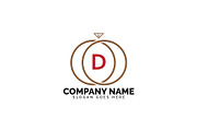 d letter ring diamond logo