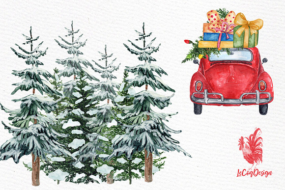 Winter Family Christmas Clipart in Illustrations - product preview 3