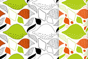 Seamless vector patterns with lemons