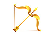 Sagittarius zodiac sign, golden