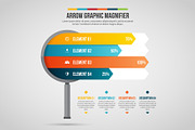 Arrow Graphic Magnifier Infographic