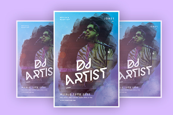 DJ artist in Invitation Templates - product preview 1