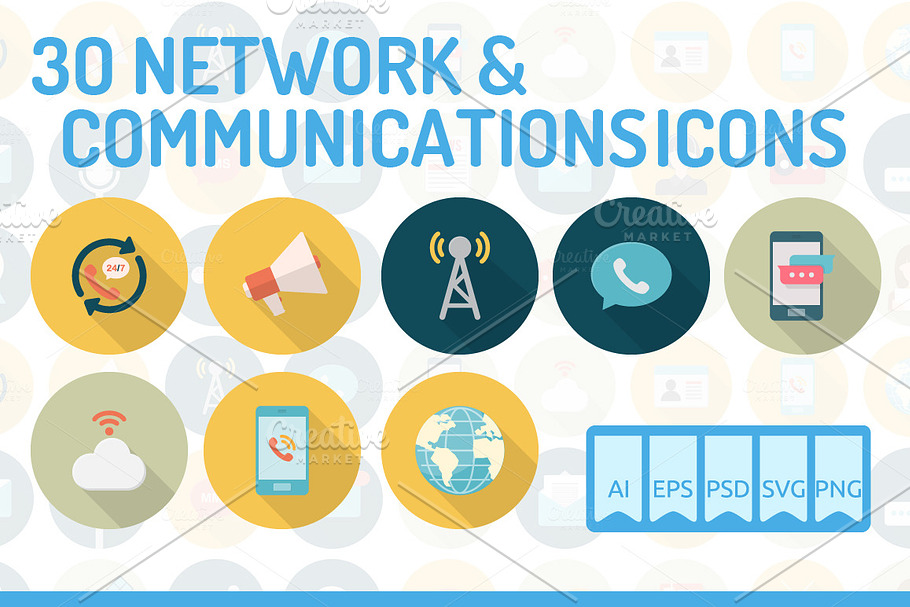 30 Network & Communication Icons