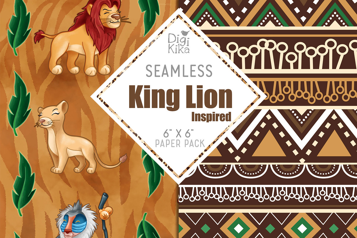 Lion King Seamless Patterns in Patterns - product preview 2