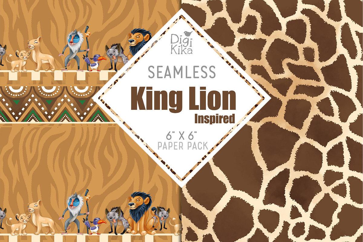 Lion King Seamless Patterns in Patterns - product preview 3