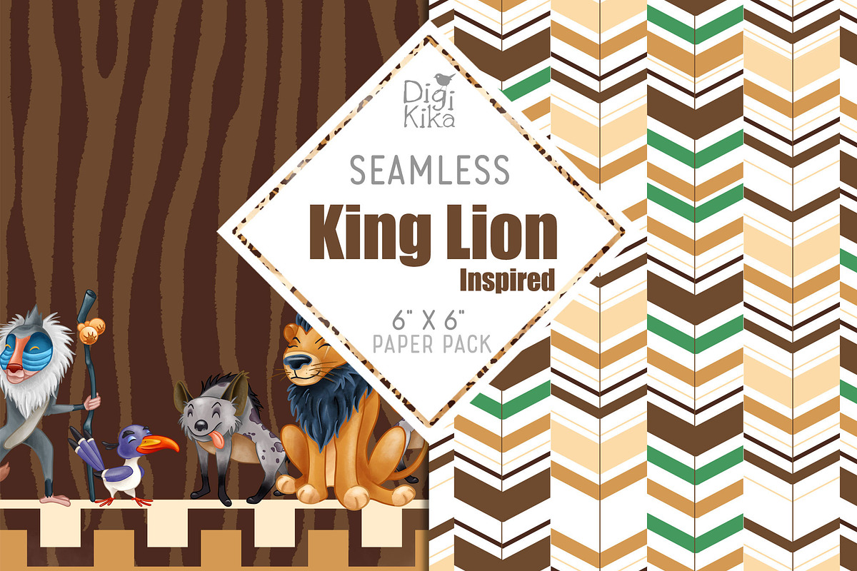 Lion King Seamless Patterns in Patterns - product preview 5