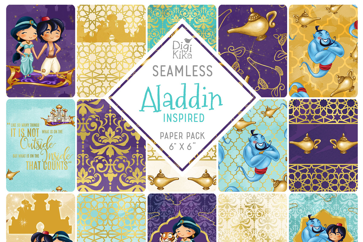 Aladdin Inspired Seamless Papers in Patterns