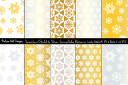 Silver & Gold Snowflake Patterns